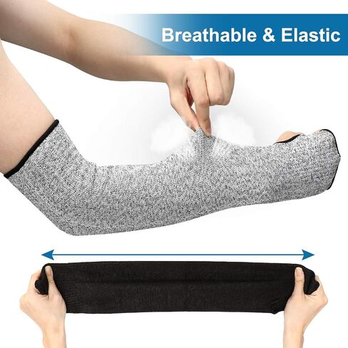 Geyoga Arm Protection Sleeves Level 5 Cut 2 Pairs Heat Resistant Sleeves Protectors for Thin Skin Bruising Men Women in Saudi Arabia