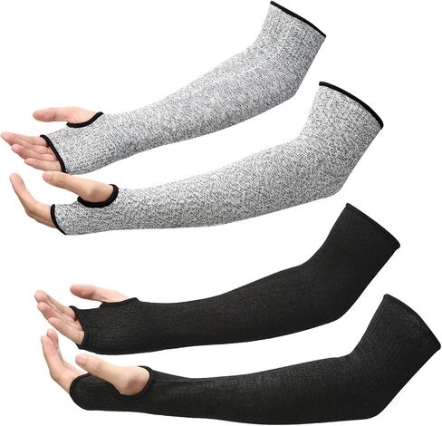Geyoga Arm Protection Sleeves Level 5 Cut 2 Pairs Heat Resistant Sleeves Protectors for Thin Skin Bruising Men Women in Saudi Arabia