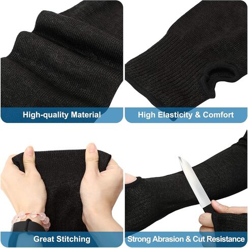 Geyoga Arm Protection Sleeves Level 5 Cut 2 Pairs Heat Resistant Sleeves Protectors for Thin Skin Bruising Men Women in Saudi Arabia