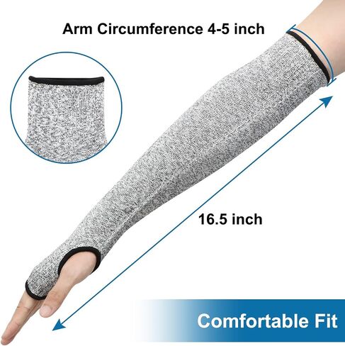 Geyoga Arm Protection Sleeves Level 5 Cut 2 Pairs Heat Resistant Sleeves Protectors for Thin Skin Bruising Men Women in Saudi Arabia