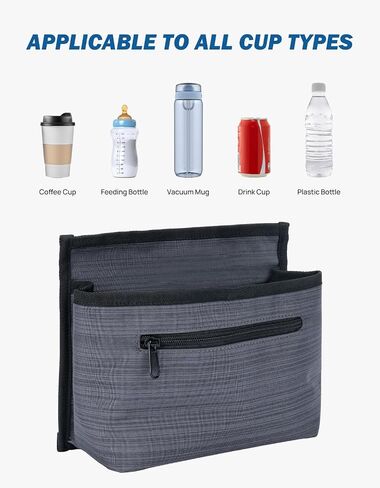 Luggage Travel Cup Holder Attachment for Suitcase Drink Carrier Caddy, Coffee Mug and Tumblers, Traveler Carry on Hands Free Accessory- Gifts for Flight Attendants Travelers Accessories (Purple) in Saudi Arabia