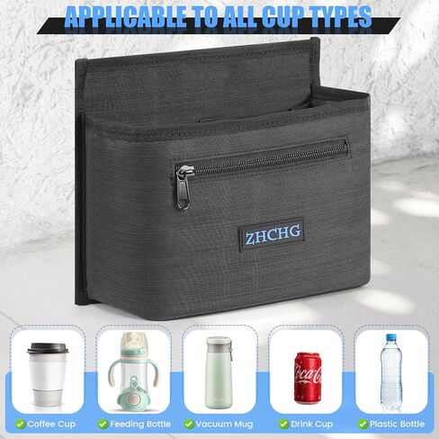 Luggage Travel Cup Holder Attachment for Suitcase Drink Carrier Caddy, Coffee Mug and Tumblers, Traveler Carry on Hands Free Accessory- Gifts for Flight Attendants Travelers Accessories (Purple) in Saudi Arabia