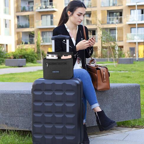 Luggage Travel Cup Holder Attachment for Suitcase Drink Carrier Caddy, Coffee Mug and Tumblers, Traveler Carry on Hands Free Accessory- Gifts for Flight Attendants Travelers Accessories (Purple) in Saudi Arabia