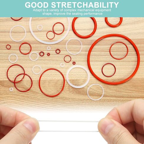 حلقات دائرية من السيليكون من MECCANIXITY بمعرف 0.04 بوصة، 0.2 بوصة OD، عرض 5/64 بوصة، غسالات مطاطية 50 أمبير، حشية ختم VMQ لإصلاح أنابيب صنابير السباكة، أبيض، حزمة من 50 in Saudi Arabia