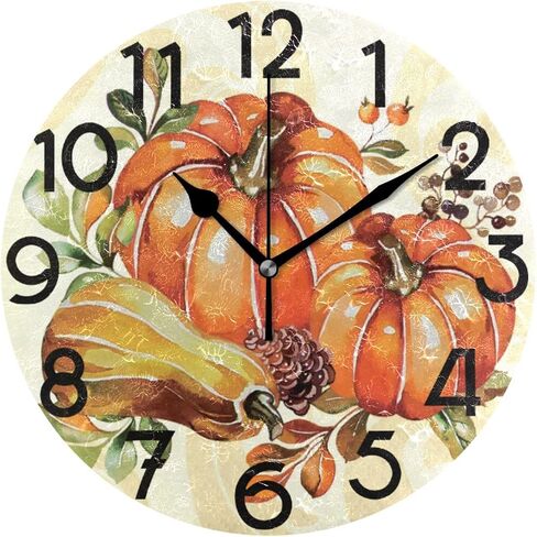 Wamika Wall Clock Oil Sunflower Daisy Flowers White Vintage Round Clock Silent Non Ticking Decorative, Seasonal Floral Clocks 10 Inch Battery Operated Quartz Analog Quiet Desk Clock for Home Office in Saudi Arabia