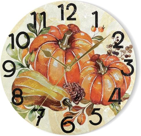 Wamika Wall Clock Oil Sunflower Daisy Flowers White Vintage Round Clock Silent Non Ticking Decorative, Seasonal Floral Clocks 10 Inch Battery Operated Quartz Analog Quiet Desk Clock for Home Office in Saudi Arabia
