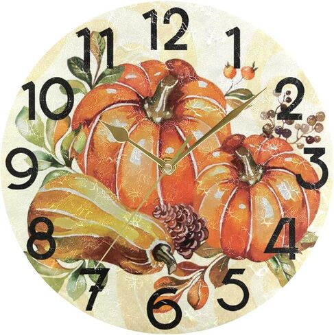 Wamika Wall Clock Oil Sunflower Daisy Flowers White Vintage Round Clock Silent Non Ticking Decorative, Seasonal Floral Clocks 10 Inch Battery Operated Quartz Analog Quiet Desk Clock for Home Office in Saudi Arabia
