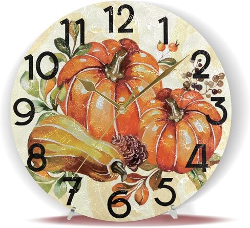 Wamika Wall Clock Oil Sunflower Daisy Flowers White Vintage Round Clock Silent Non Ticking Decorative, Seasonal Floral Clocks 10 Inch Battery Operated Quartz Analog Quiet Desk Clock for Home Office in Saudi Arabia