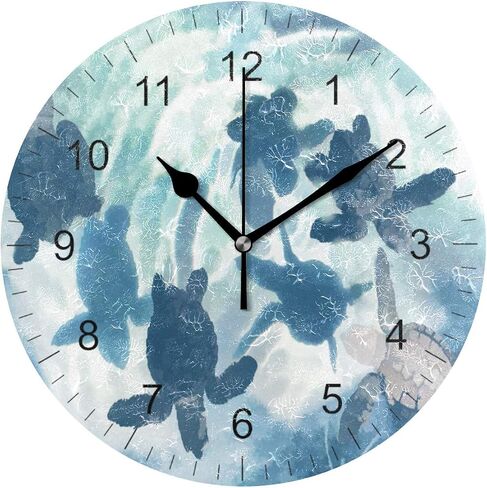 Wamika Wall Clock Oil Sunflower Daisy Flowers White Vintage Round Clock Silent Non Ticking Decorative, Seasonal Floral Clocks 10 Inch Battery Operated Quartz Analog Quiet Desk Clock for Home Office in Saudi Arabia
