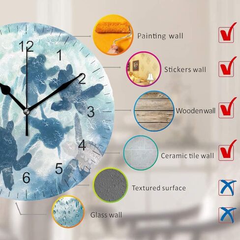 Wamika Wall Clock Oil Sunflower Daisy Flowers White Vintage Round Clock Silent Non Ticking Decorative, Seasonal Floral Clocks 10 Inch Battery Operated Quartz Analog Quiet Desk Clock for Home Office in Saudi Arabia