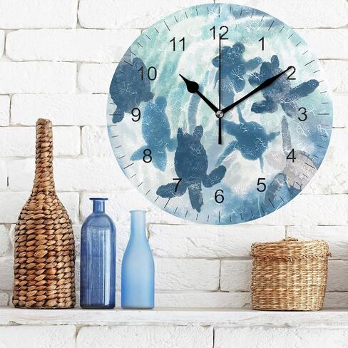 Wamika Wall Clock Oil Sunflower Daisy Flowers White Vintage Round Clock Silent Non Ticking Decorative, Seasonal Floral Clocks 10 Inch Battery Operated Quartz Analog Quiet Desk Clock for Home Office in Saudi Arabia
