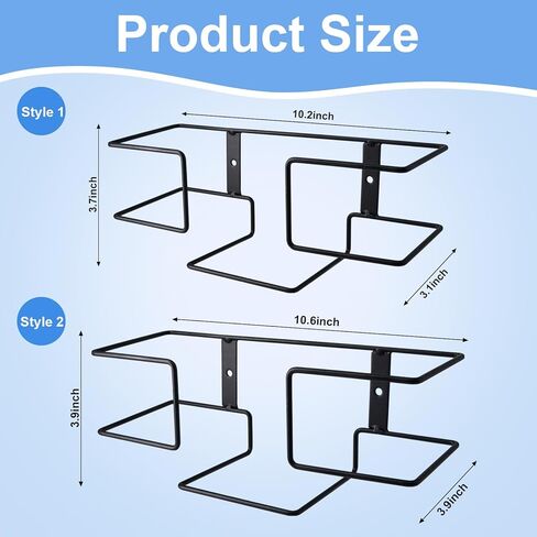 2 قطعة حامل صندوق القفازات - حامل القفازات المعدنية للتركيب على الحائط، حامل القفازات السوداء على الحائط حامل القفازات القابل للتصرف على الحائط موزع القفازات للمطبخ والمستشفى والمختبر in Kuwait