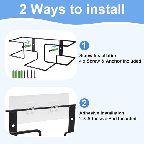 2 قطعة حامل صندوق القفازات - حامل القفازات المعدنية للتركيب على الحائط، حامل القفازات السوداء على الحائط حامل القفازات القابل للتصرف على الحائط موزع القفازات للمطبخ والمستشفى والمختبر in Kuwait