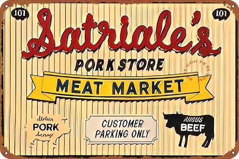 ملصق سوبرانوس - سوبرانوس - ملصق ساترياليس علامة معدنية كلاسيكية علامة قصدير عتيقة لبار المقهى ديكور جدران المنزل 12 × 8 بوصة in Kuwait