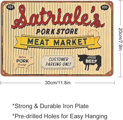 ملصق سوبرانوس - سوبرانوس - ملصق ساترياليس علامة معدنية كلاسيكية علامة قصدير عتيقة لبار المقهى ديكور جدران المنزل 12 × 8 بوصة in Kuwait