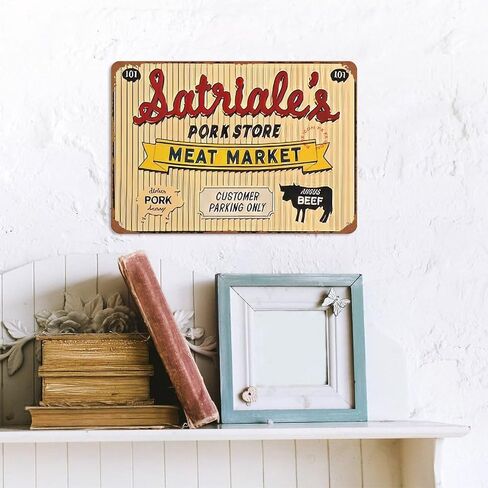 ملصق سوبرانوس - سوبرانوس - ملصق ساترياليس علامة معدنية كلاسيكية علامة قصدير عتيقة لبار المقهى ديكور جدران المنزل 12 × 8 بوصة in Kuwait