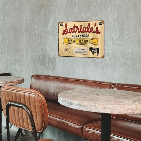 ملصق سوبرانوس - سوبرانوس - ملصق ساترياليس علامة معدنية كلاسيكية علامة قصدير عتيقة لبار المقهى ديكور جدران المنزل 12 × 8 بوصة in Kuwait