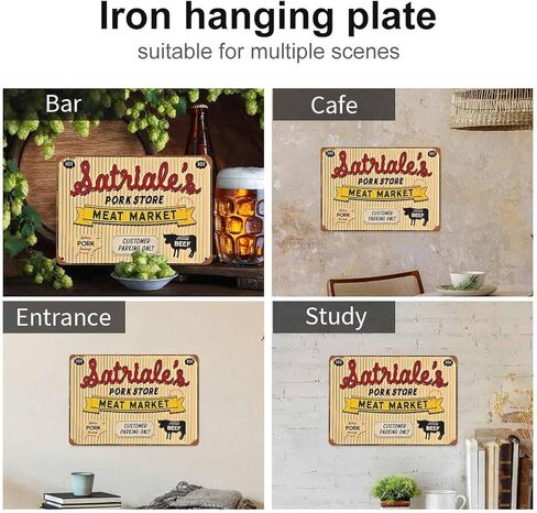 ملصق سوبرانوس - سوبرانوس - ملصق ساترياليس علامة معدنية كلاسيكية علامة قصدير عتيقة لبار المقهى ديكور جدران المنزل 12 × 8 بوصة in Kuwait