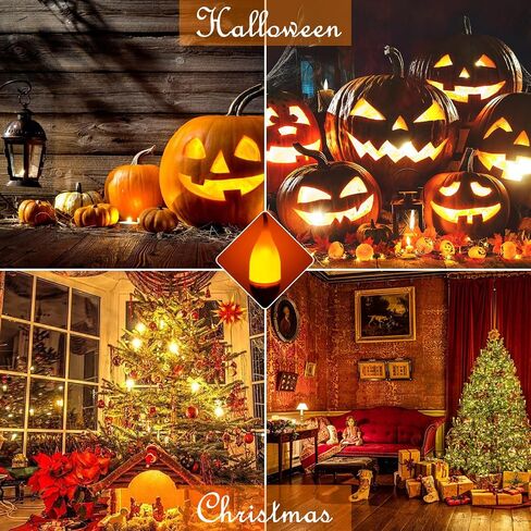 Bestview LED Flame Effect Light Bulbs,3 Modes Smart E26 Chandelier Base Flickering Candle Fire Light Bulb for Halloween, Christmas, Party, Porch, Indoor&Outdoor Home Decoration (6 Pack) in Saudi Arabia