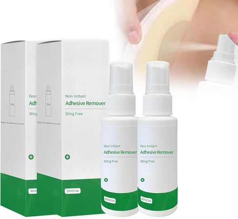 Adhesive Remover Spray 1 Oz, Skin-Friendly No Sting Ideal for Ostomy Patients, Sensitive Skin, Bandage Removal, Tape, Gum in Hair, Glitter, Wig Adhesives, 2 PCS in Kuwait