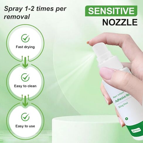 Adhesive Remover Spray 1 Oz, Skin-Friendly No Sting Ideal for Ostomy Patients, Sensitive Skin, Bandage Removal, Tape, Gum in Hair, Glitter, Wig Adhesives, 2 PCS in Kuwait