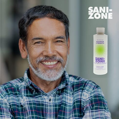Anasept Sani-Zone Maximum Strength Ostomy Appliance Deodorant Bottle Unscented, 8 oz. Wound Deodorizer, for Hospital and Professional Use in Saudi Arabia