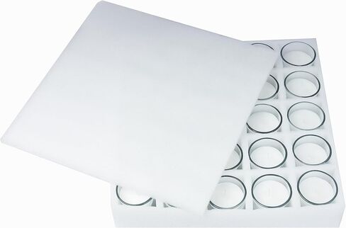 Welburn Veda&Co™ Glass Votive Candles - Pack of 25, Upto 15 Hours Burn Time, 100% Fully Refined Paraffin Wax, Smokeless, Unscented, Dripless, Ideal for Spa Weddings Birthdays, Parties, Centerpieces in Saudi Arabia