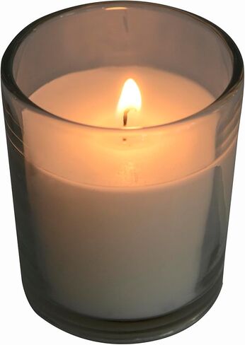 Welburn Veda&Co™ Glass Votive Candles - Pack of 25, Upto 15 Hours Burn Time, 100% Fully Refined Paraffin Wax, Smokeless, Unscented, Dripless, Ideal for Spa Weddings Birthdays, Parties, Centerpieces in Saudi Arabia