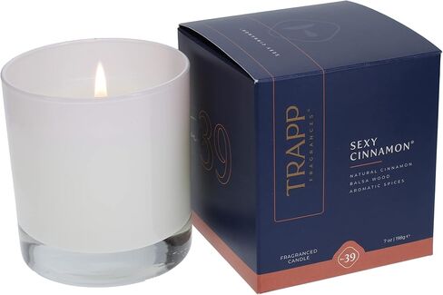 تراب - رقم 39 سيكسي سينامون - 7 أونصة. شمعة مميزة - عطر منزلي عطري برائحة ترابية من القرفة الطبيعية والتوابل العطرية ورائحة خشب البلسا - شمع الفازلين in Kuwait