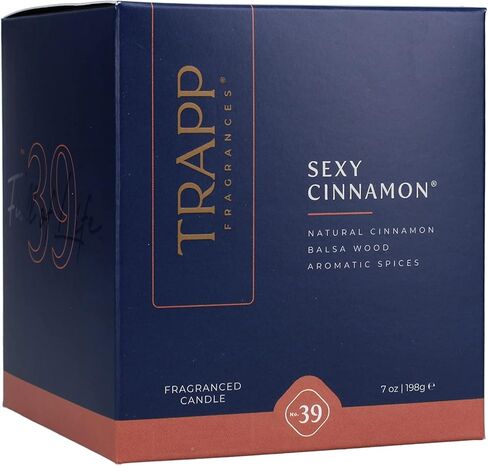 تراب - رقم 39 سيكسي سينامون - 7 أونصة. شمعة مميزة - عطر منزلي عطري برائحة ترابية من القرفة الطبيعية والتوابل العطرية ورائحة خشب البلسا - شمع الفازلين in Kuwait