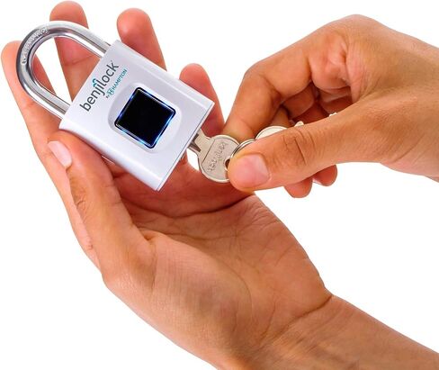 BL40002WH BenjiLock 43 mm Fingerprint Padlock (Matte White) in Saudi Arabia