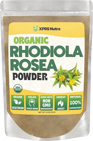XPRS Nutra Organic Rhodiola Rosea Powder - Premium USDA Organic Rhodiola Powder for Cognition and Relaxation - Vegan Friendly Energy Booster (1 oz) in Saudi Arabia
