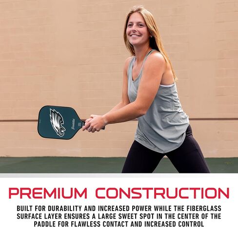 Franklin Sports NFL Pro Pickleball Paddle – 13MM Signature Series Pro Pickleball Paddle with MaxGrit Surface - Official NFL Team – USAP Approved - Premium Quality - Authentic NFL Team Logos in Saudi Arabia