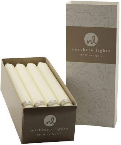 Northern Lights Candles Premium Tapers 10" 12PK - Ivory - 76596 in Saudi Arabia
