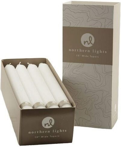 Northern Lights Candles Premium Tapers 10" 12PK - Ivory - 76596 in Saudi Arabia