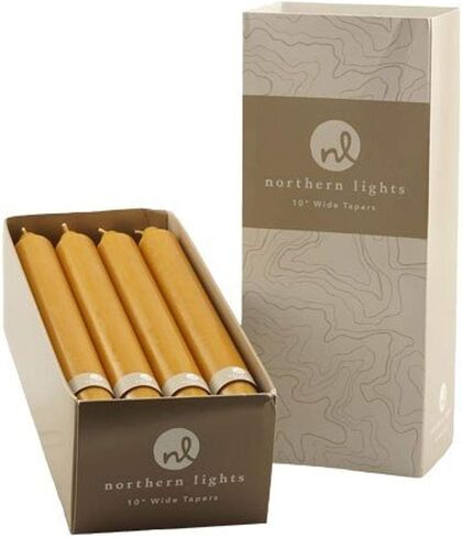 Northern Lights Candles Premium Tapers 10" 12PK - Ivory - 76596 in Saudi Arabia