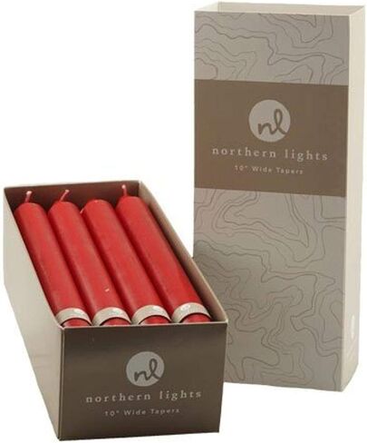 Northern Lights Candles Premium Tapers 10" 12PK - Ivory - 76596 in Saudi Arabia