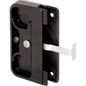 Prime-Line MP142 Latch and Pull, 2-5/8 In., Plastic Housing, Black, Steel Latch (Single Pack)