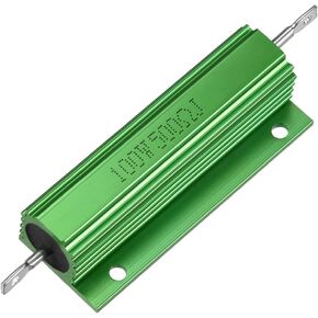 uxcell® Aluminum Case Resistor 100W 500 Ohm Wirewound Green for LED Replacement Converter 100W 500RJ