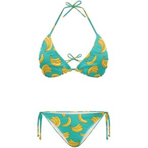 Irisjudy Boho Mandala Halter String Women Bikini Set Lace Up Swimsuit Hawaii Flowers Fruits Triangle Sexy Bathing Suits