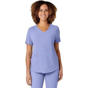 WonderWink RENEW Women's V-Neck Scrub Top, Ceil Blue, XL