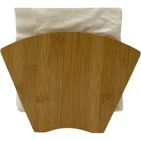 4570, Natural Bamboo Wood Napkin Holder Desktop Letter Mail Holder for Home Restaurant Table Counter Top