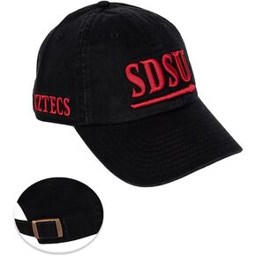 Desert Cactus San Diego State University Baseball Hat SDSU Aztecs Brimmed Embroirderd Cap Adjustable Cloth Strap Adult (Style F)