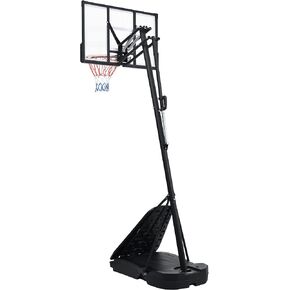 Portable Basketball Hoop for Outside,8-10 ft Adjustable Height Basketball Hoop Goal System,Outdoor Basketball Hoop Set with 44 inch Backboard and Wheels for Adults