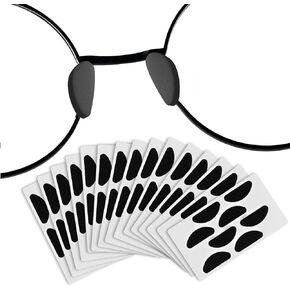 60Pairs Foam Glasses Nose Pads Replacement, Sticky Anti-Slip Support Nose Pads for Glasses, Self-Adhesive Foam Eyeglass Nose Pads Comfortably for Sunglasses, Glasses Black