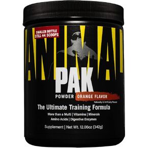 Animal Pak – Convenient All-in-One Vitamin & Supplement Powder – Zinc, Vitamins C, B, D, Amino Acids and More – Sports Nutrition Performance Multivitamin for Women & Men – 44 Scoops, Orange Crushed