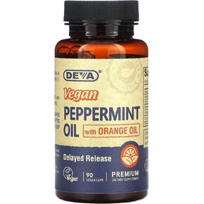 Deva Nutrition Vegan Peppermint Oil Delayed Release Capsules, 90 Count
