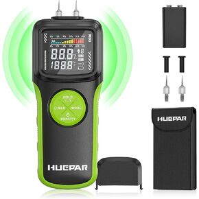 أجهزة قياس رطوبة الخشب، كاشف الرطوبة 2 في 1 بدبابيس وبدون دبابيس مع مستشعر مطور، شاشة بإضاءة خلفية، 9 معايرة، لاكتشاف الرطوبة في الخشب ومواد البناء، كاشف تسرب المياه in Kuwait