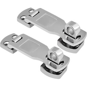 Marine Grade 316 Stainless Steel Heavy Duty Door Hasps Latch with Turning Padlock Eye Mount, 3 Inch Heavy Duty Swivel Safety Hasp, Boat Door Hasp, 1Pcs