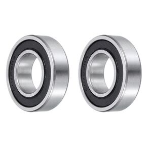 uxcell 63/22-2RS Deep Groove Ball Bearings, ID 22mm x OD 56mm x Width 16mm Double Rubber Seal Bearings, High Speed Sealed Bearing Chrome Steel (2 PCS)